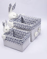 Fabric Toy Basket, for Home Storage, Bunny, Grey, Paper & Fabric, Set of 2 - MARKET 99