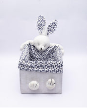 Fabric Toy Basket, for Home Storage, Bunny, Grey, Paper & Fabric, Set of 2 - MARKET 99