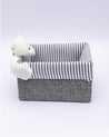 Fabric Toy Basket, for Home Storage, Teddy Bear, Grey, Paper & Fabric, Set of 2 - MARKET 99