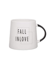 'FALL IN LOVE' Graphic Print Ceramic Tea & Coffee Mug ( 400 mL, Microwave Safe) - MARKET 99