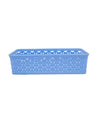 Fashion & Stationery Storage Baskets, Medium, Blue, Plastic, Set of 4 - MARKET 99