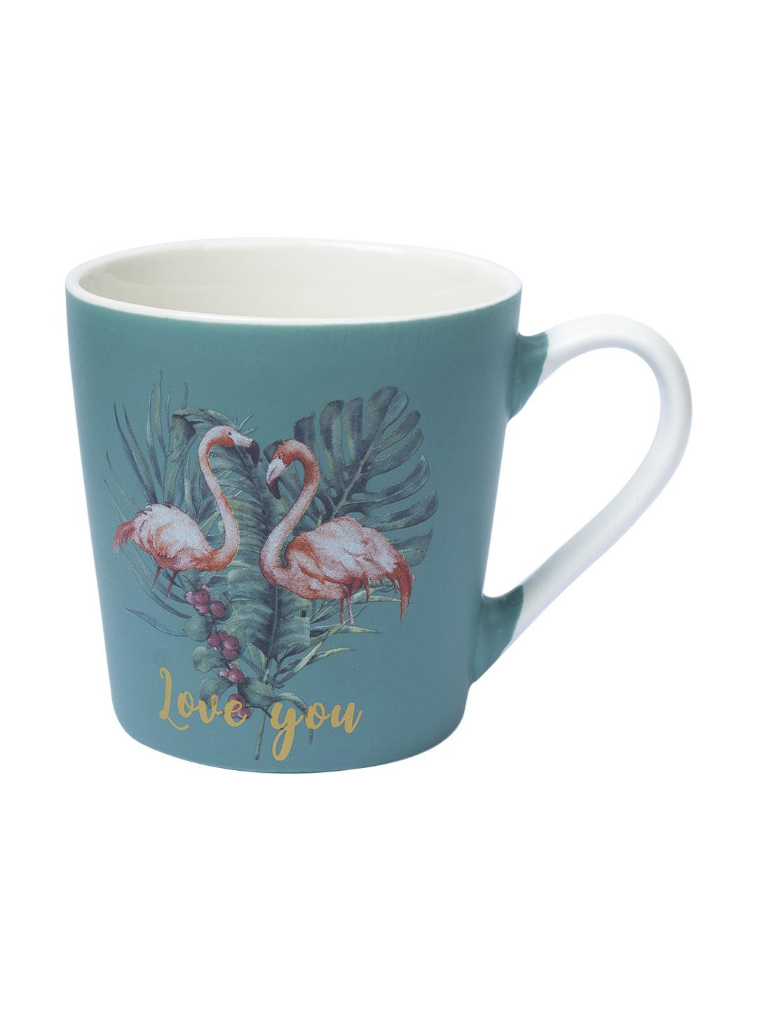 Flamingo Ceramic Mug - 400mL, Turquoise - MARKET 99