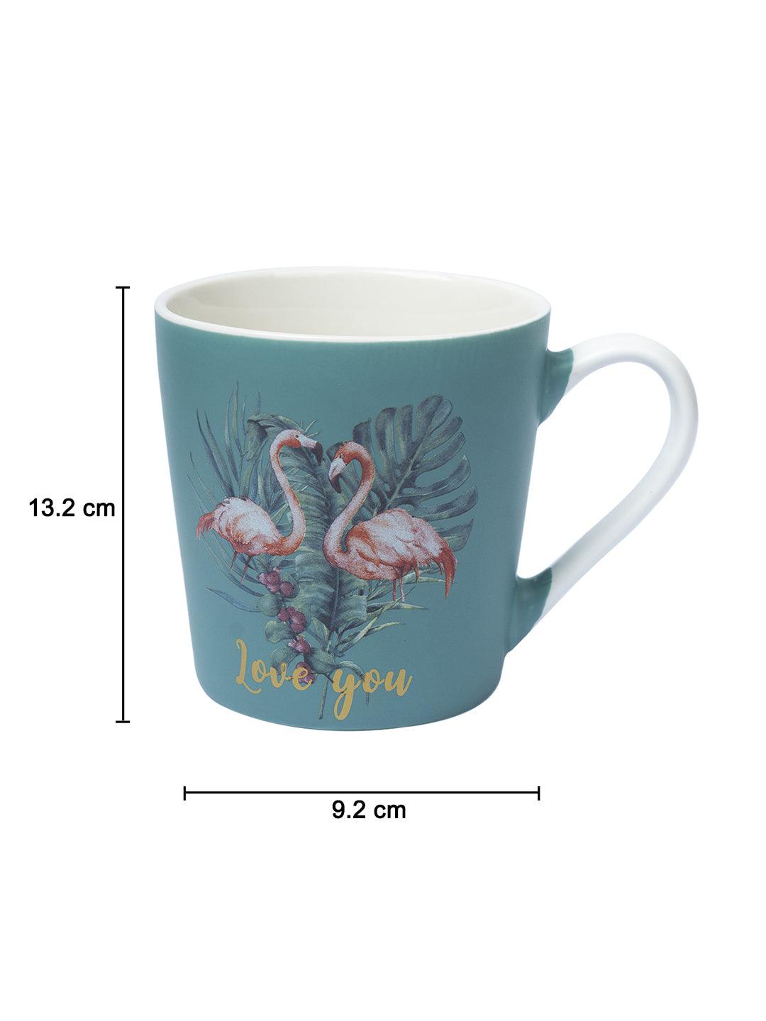 Flamingo Ceramic Mug - 400mL, Turquoise - MARKET 99