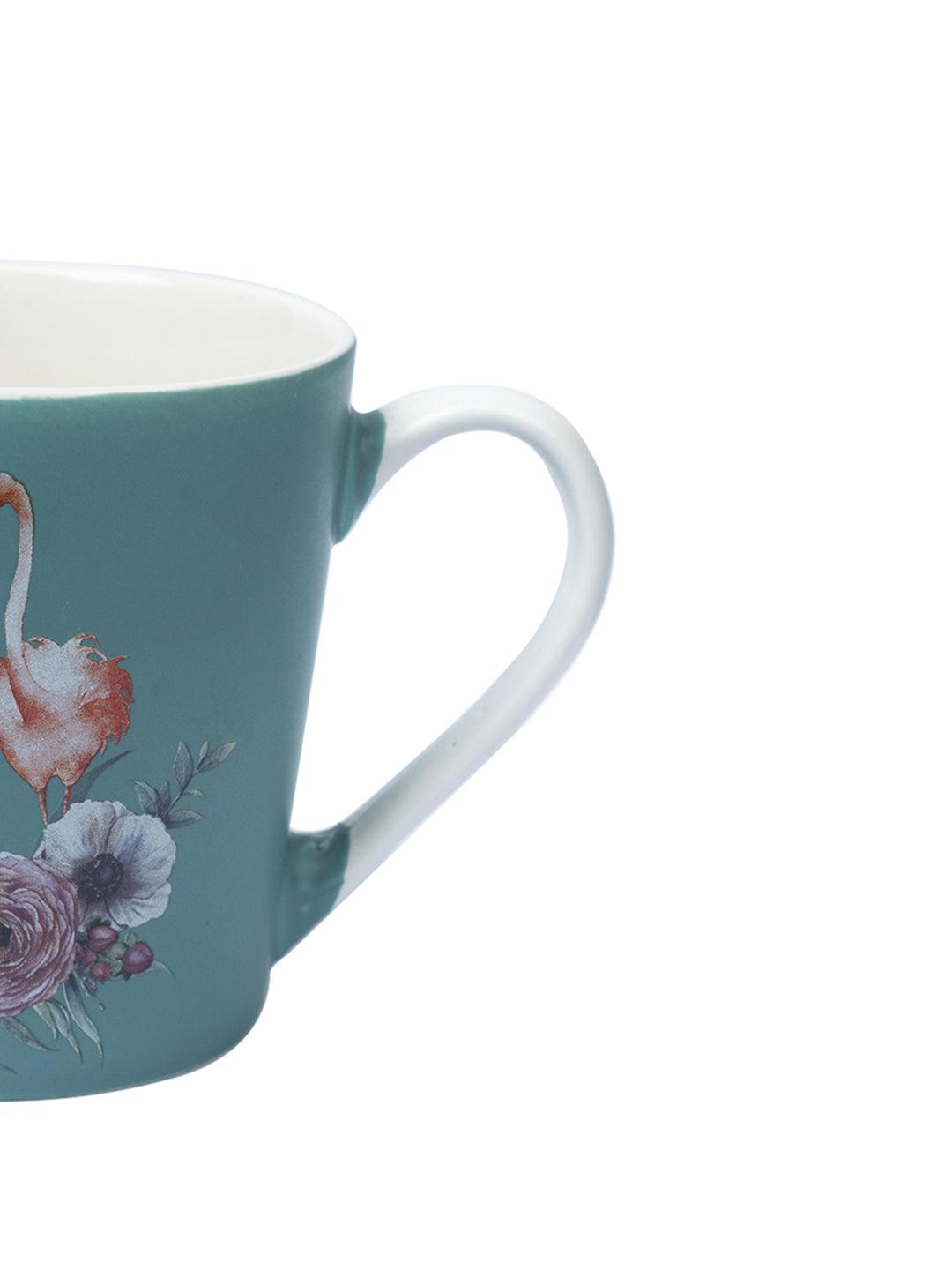 Flamingo Theme Coffee Mug - 400mL, Turquoise - MARKET 99