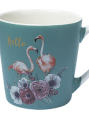 Flamingo Theme Coffee Mug - 400mL, Turquoise - MARKET 99