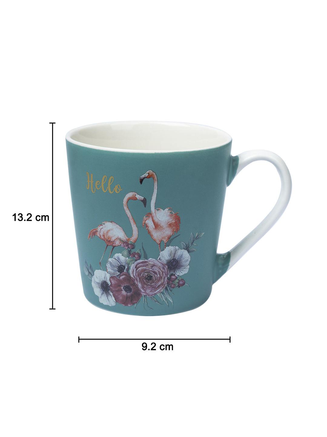 Flamingo Theme Coffee Mug - 400mL, Turquoise - MARKET 99