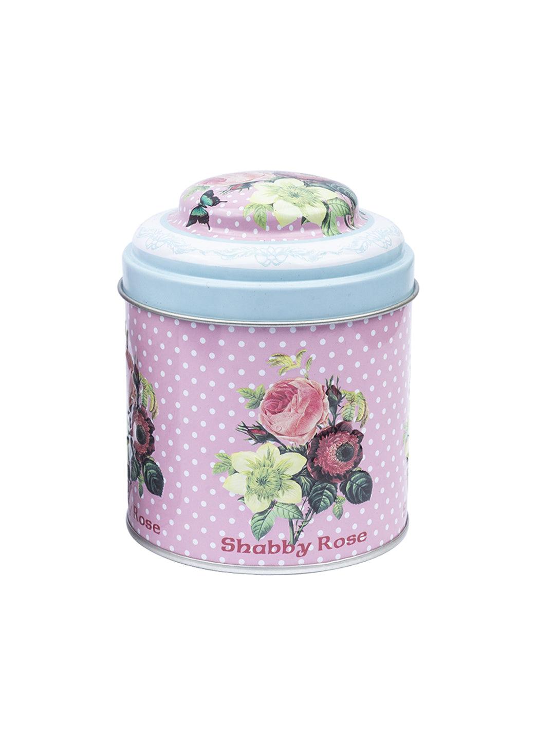 Floral Tin Storage Canisters - Assorted Colour - MARKET 99