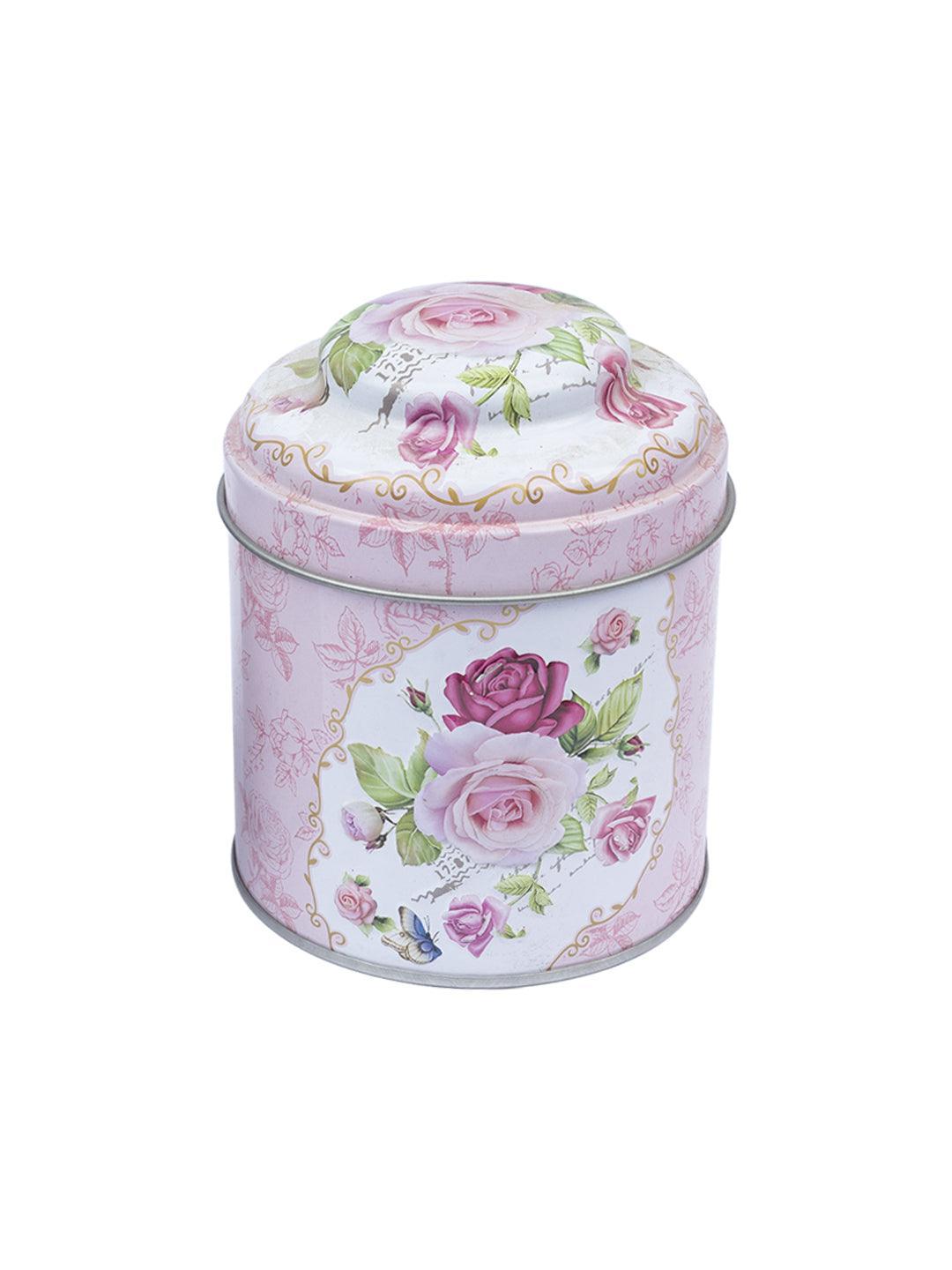 Floral Tin Storage Canisters - Assorted Colour - MARKET 99