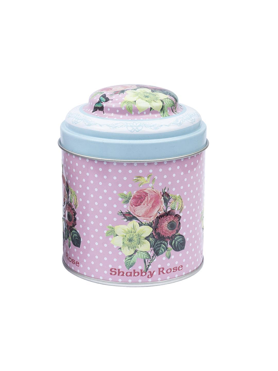 Floral Tin Storage Canisters - Assorted Colour - MARKET 99