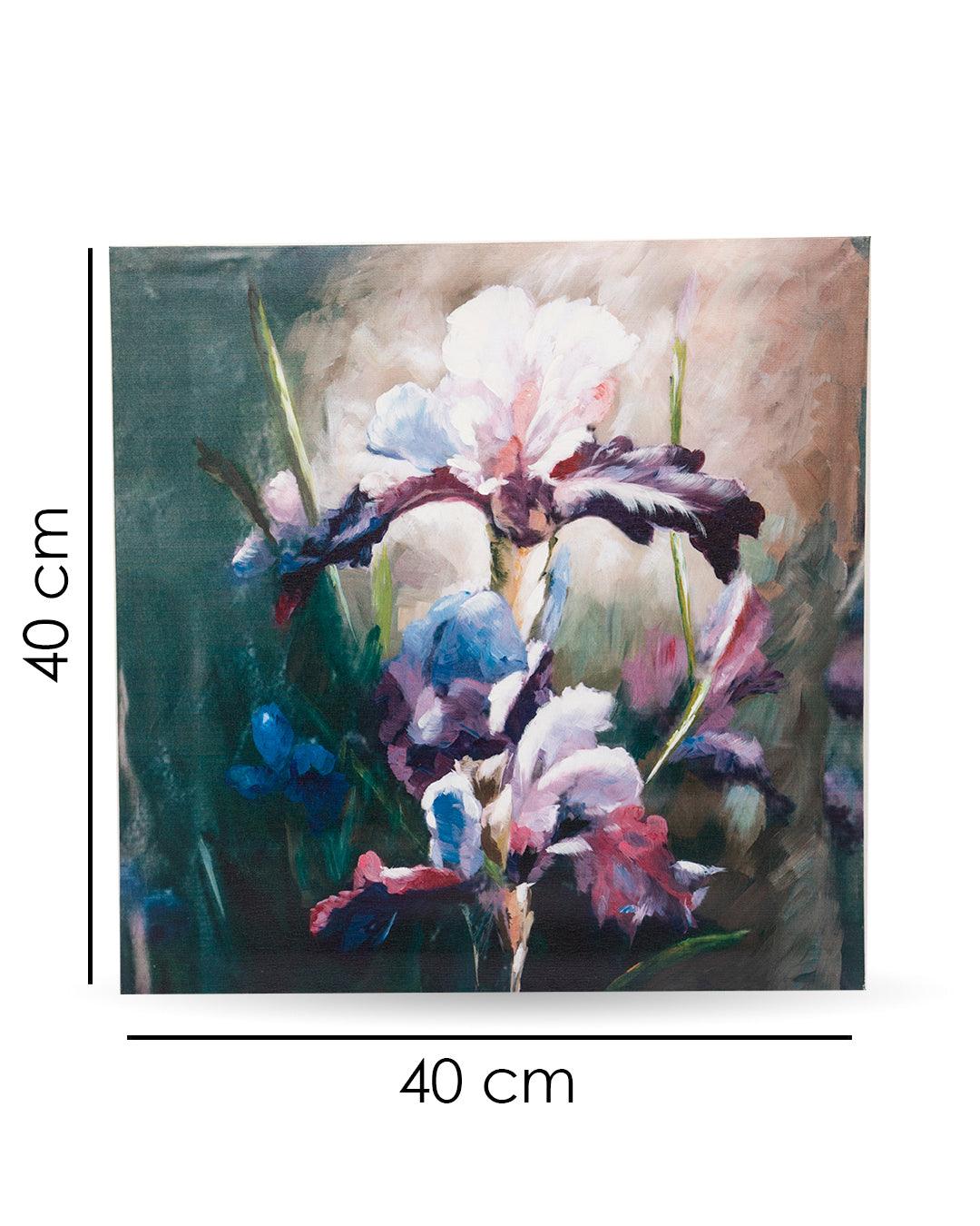 Flowers Hand Made Oil Painting, Gallery Wrapped, Multicolour, Canvas - MARKET 99