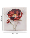 Flowers Hand Made Oil Painting, Gallery Wrapped, Red, Canvas - MARKET 99
