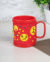 Flowers Milk Mug for Children, Red, Plastic, 280 mL - MARKET 99