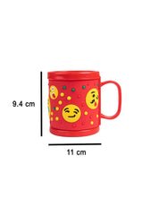 Flowers Milk Mug for Children, Red, Plastic, 280 mL - MARKET 99