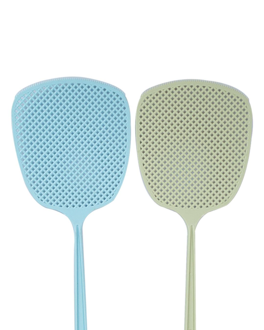 Fly Swatter, Green & Blue, Plastic, Set of 2 - MARKET 99