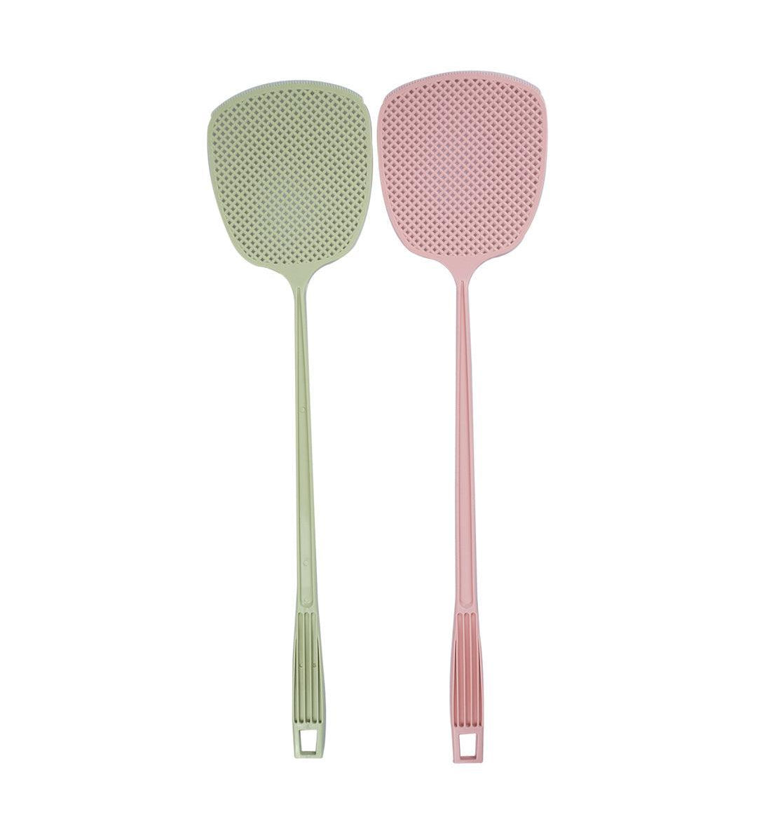 Fly Swatter, Pink & Green, Plastic, Set of 2 - MARKET 99