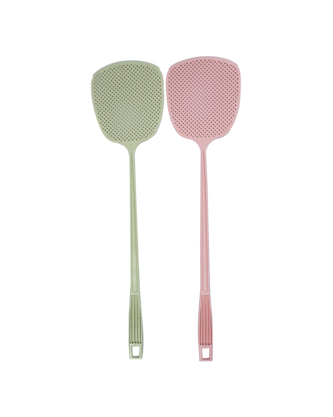 Fly Swatter, Pink & Green, Plastic, Set of 2 - MARKET 99