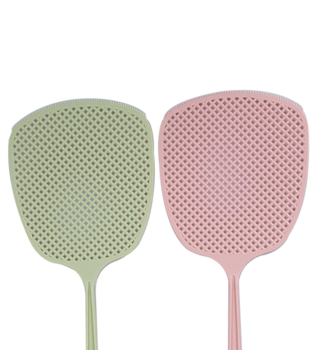Fly Swatter, Pink & Green, Plastic, Set of 2 - MARKET 99