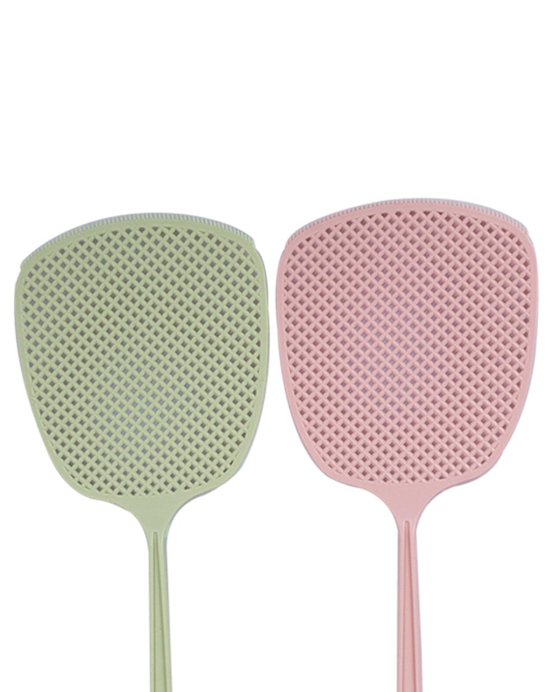 Fly Swatter, Pink & Green, Plastic, Set of 2 - MARKET 99