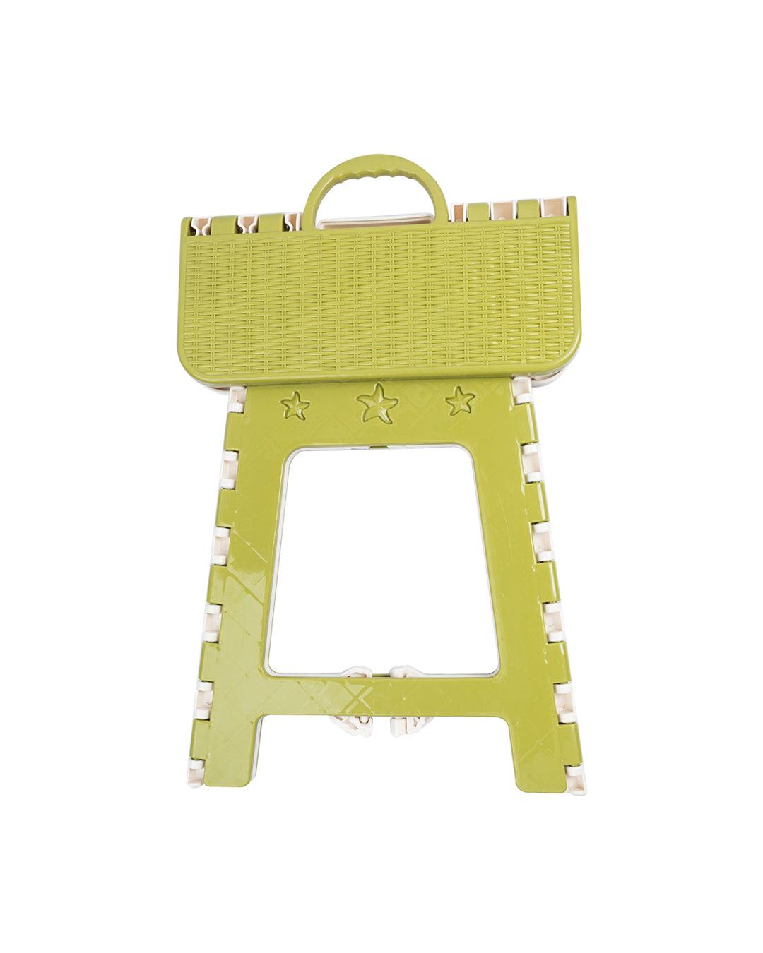 Folding Stool, Olive Green, Plastic - MARKET 99