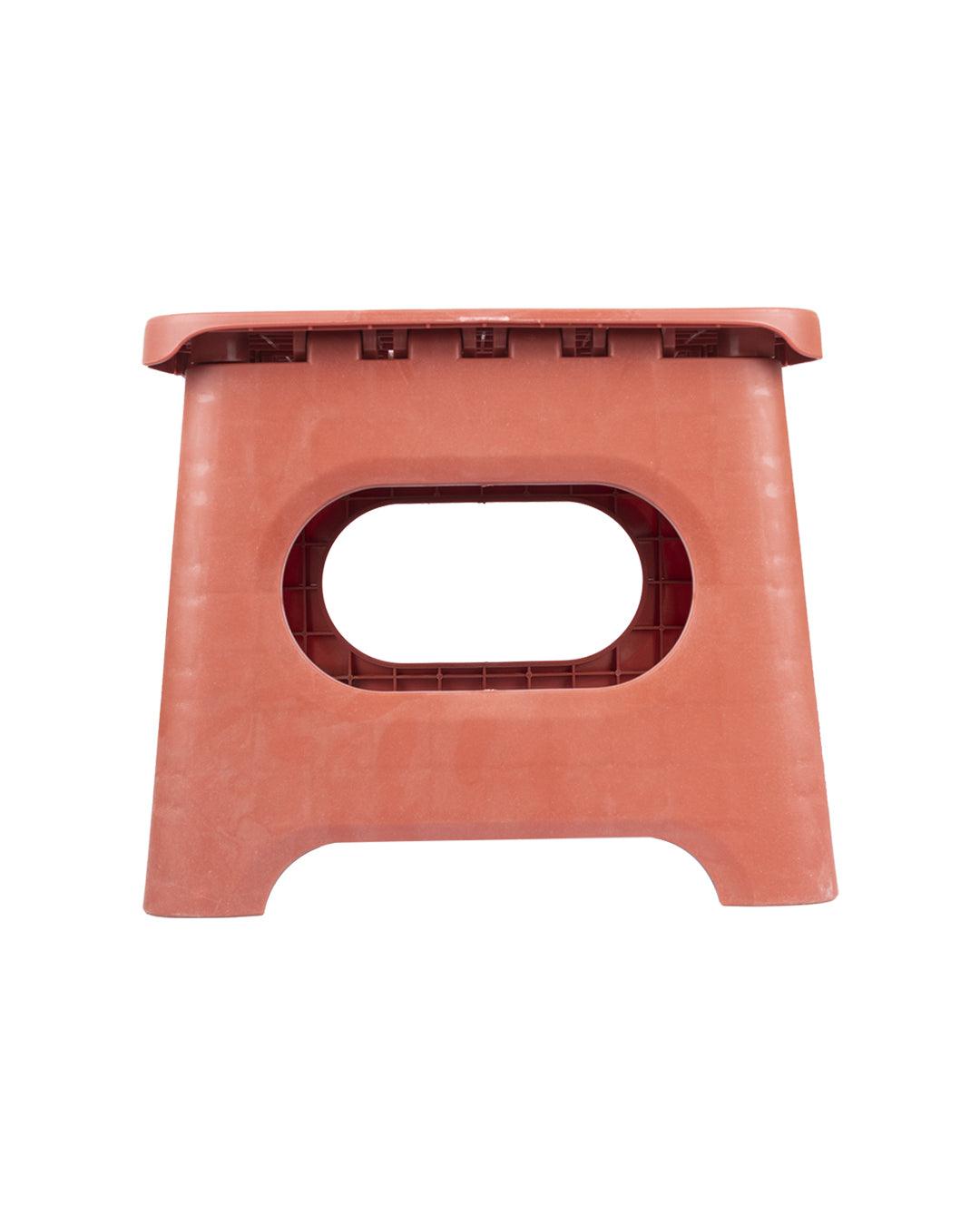 Folding Stool, Red, Plastic - MARKET 99