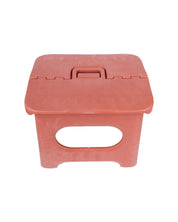 Folding Stool, Red, Plastic - MARKET 99