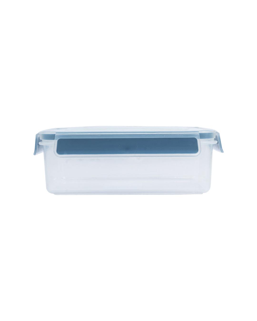 Food Storage Container, with Clip Lock, Blue, Plastic, 1.1 Litre - MARKET 99