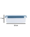 Food Storage Container, with Clip Lock, Blue, Plastic, 1.1 Litre - MARKET 99