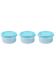 Food Storage Containers, Blue, Plastic, Set of 3, 160 mL - MARKET 99