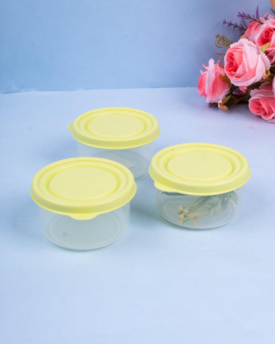 Food Storage Containers, Lime, Plastic, Set of 3, 160 mL - MARKET 99