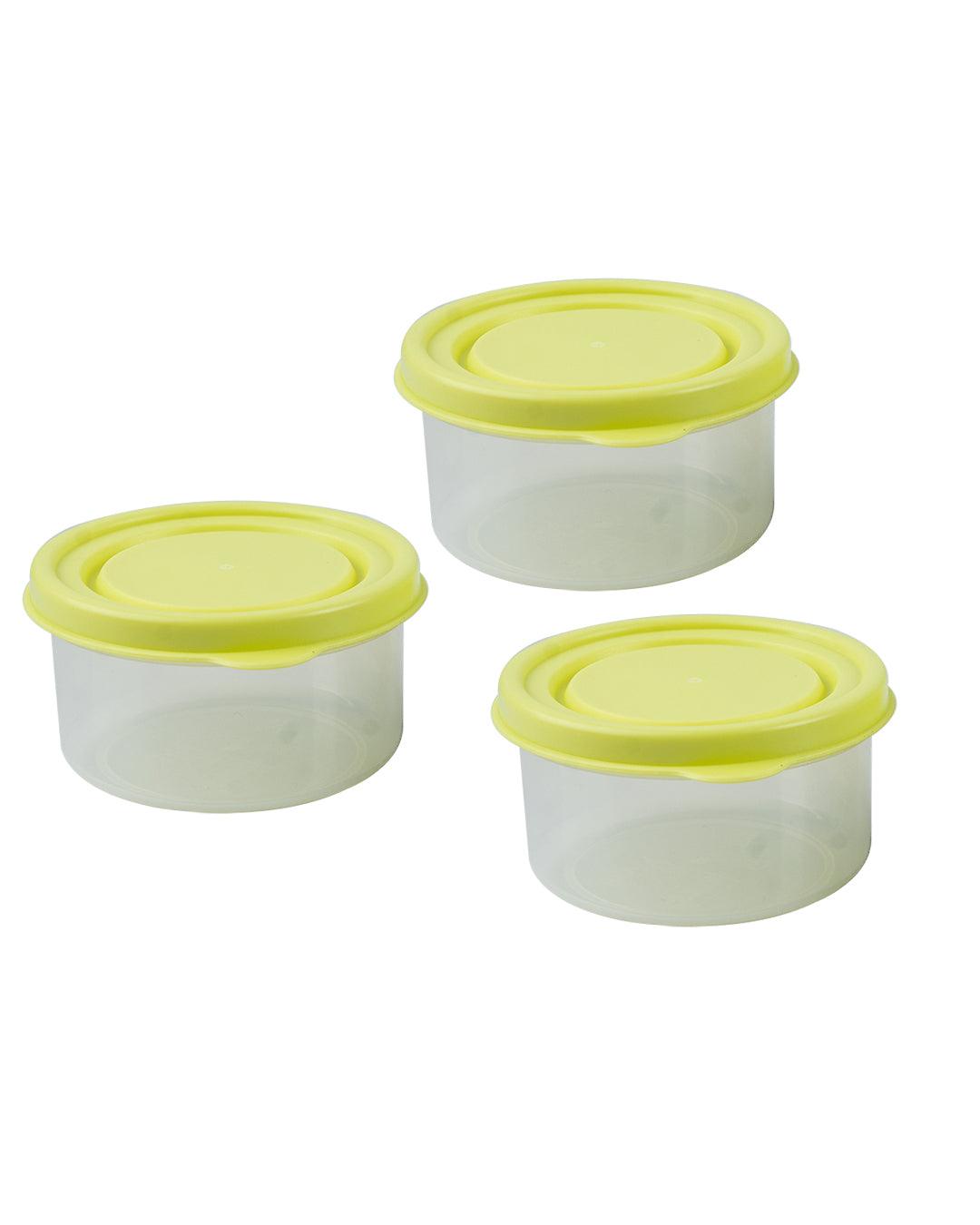 Food Storage Containers, Lime, Plastic, Set of 3, 160 mL - MARKET 99