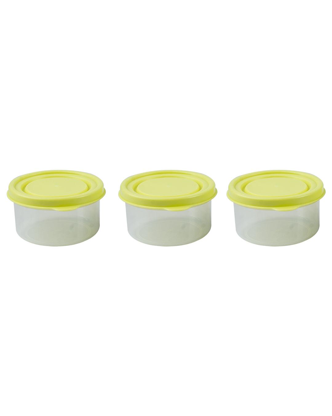 Food Storage Containers, Lime, Plastic, Set of 3, 160 mL - MARKET 99