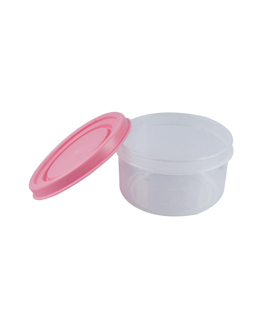 Food Storage Containers, Pink, Plastic, Set of 3, 160 mL - MARKET 99