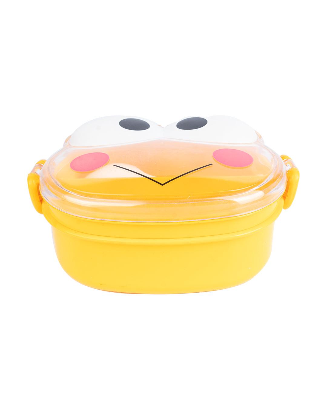 Frog Bento Lunch Box, Frog Design, Yellow, Plastic - MARKET 99