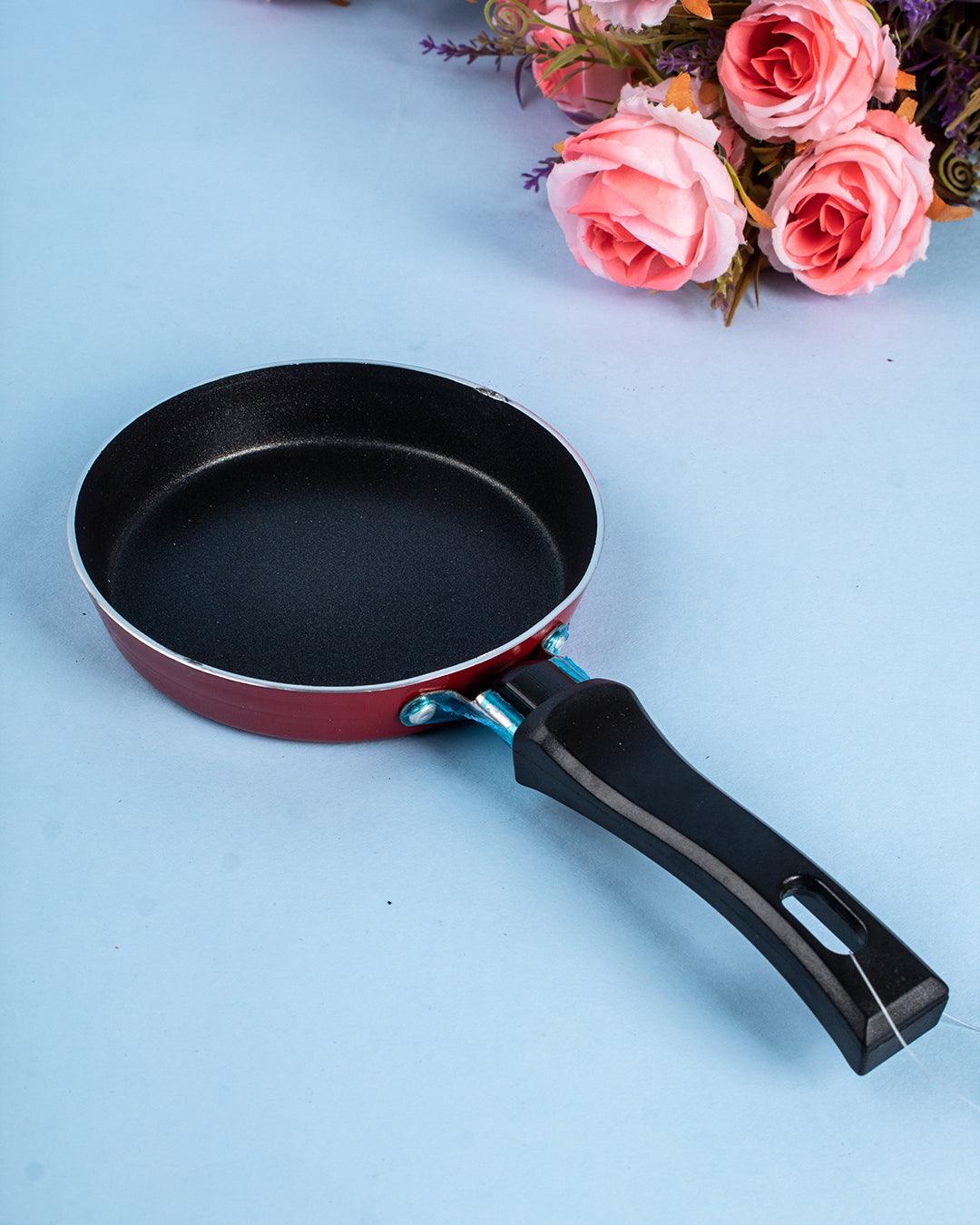 Frying Pan, Glossy Finish, Red, Aluminium - MARKET 99