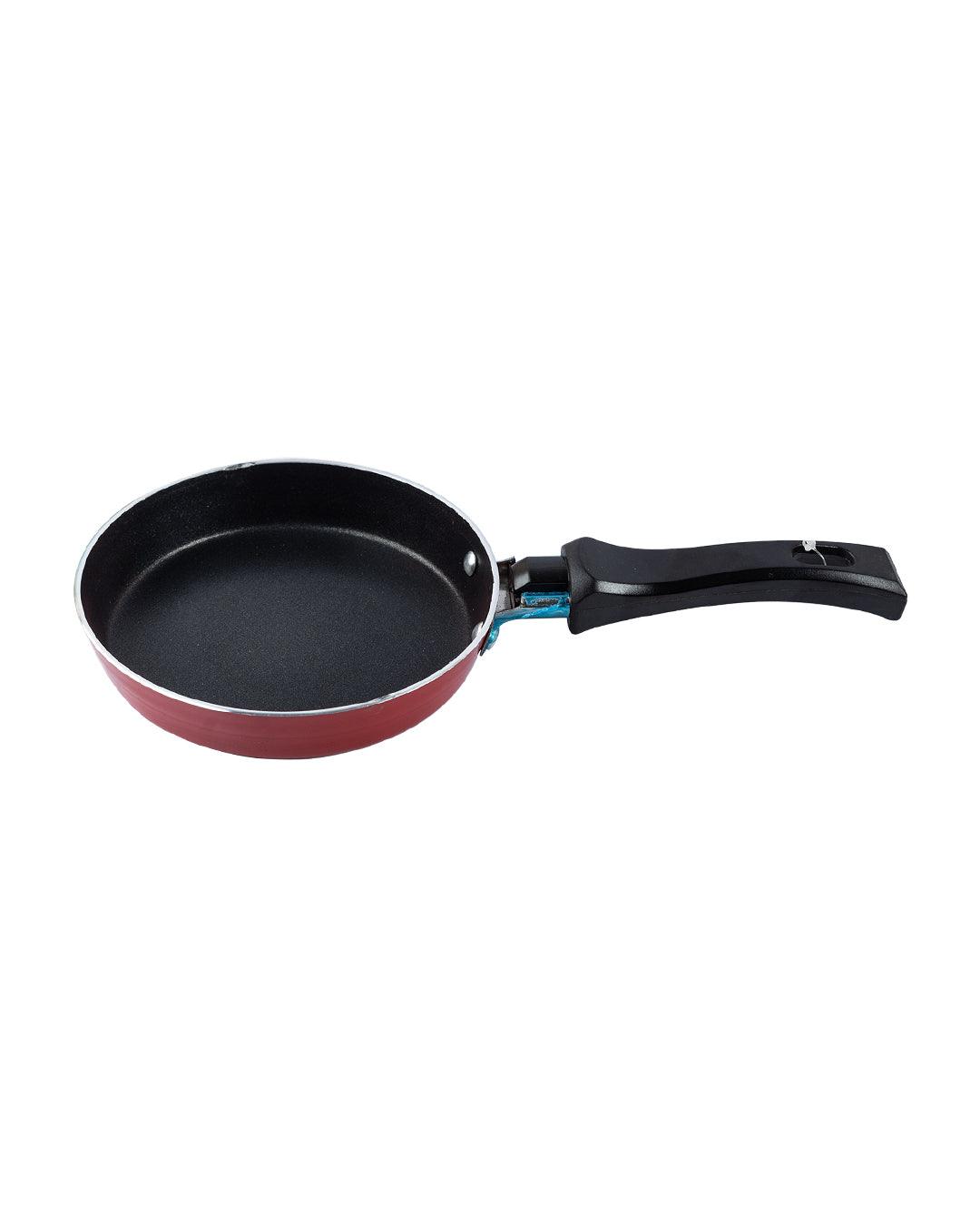 Frying Pan, Glossy Finish, Red, Aluminium - MARKET 99