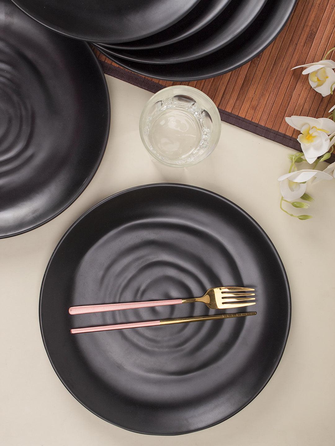 Full Plate (Black Matte Spiral) Set Of 6 - MARKET 99