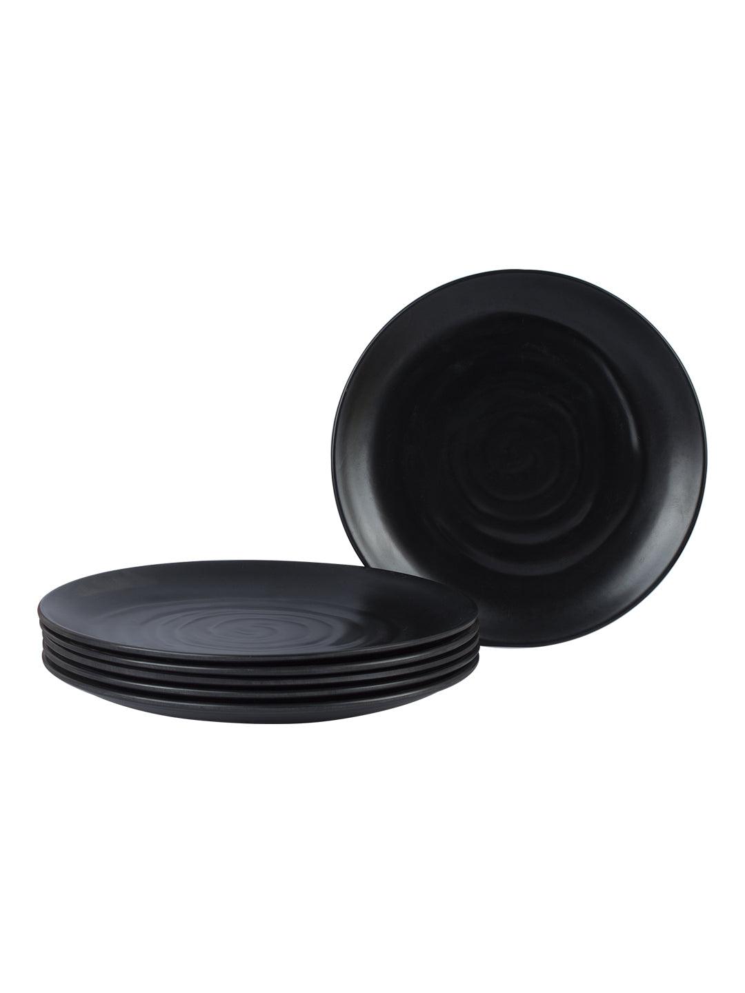 Full Plate (Black Matte Spiral) Set Of 6 - MARKET 99