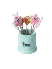 Fun Animal Face Fruit Fork Pack - Set of 7 Pieces