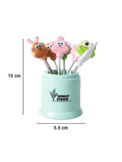 Fun Animal Face Fruit Fork Pack - Set of 7 Pieces