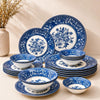 MARKET99 Blue Floral Ceramic Dinner Set of 20 Pieces - Microwave & Dishwasher Safe