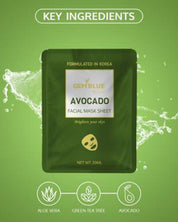 Gemblue Biocare Avocado Facial Mask Sheet - Pack Of 2 - MARKET 99