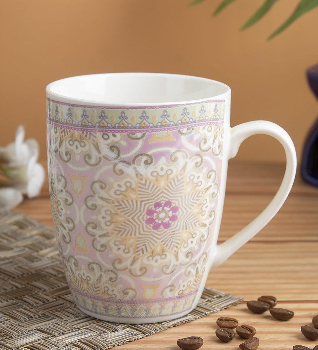 Geometric Pattern Ceramic Coffee Mug (350 mL) - Assorted Colour - MARKET 99