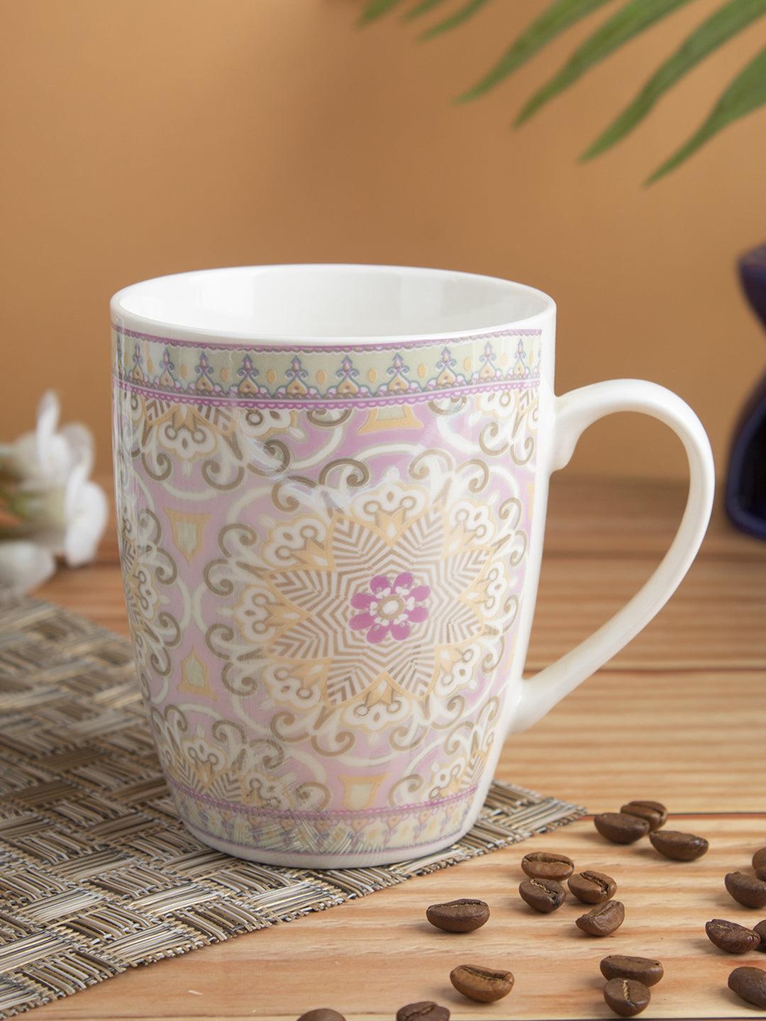Geometric Pattern Ceramic Coffee Mug (350 mL) - Assorted Colour - MARKET 99