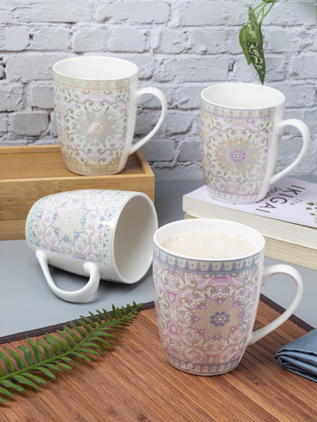 Geometric Pattern Ceramic Coffee Mug (350 mL) - Assorted Colour - MARKET 99