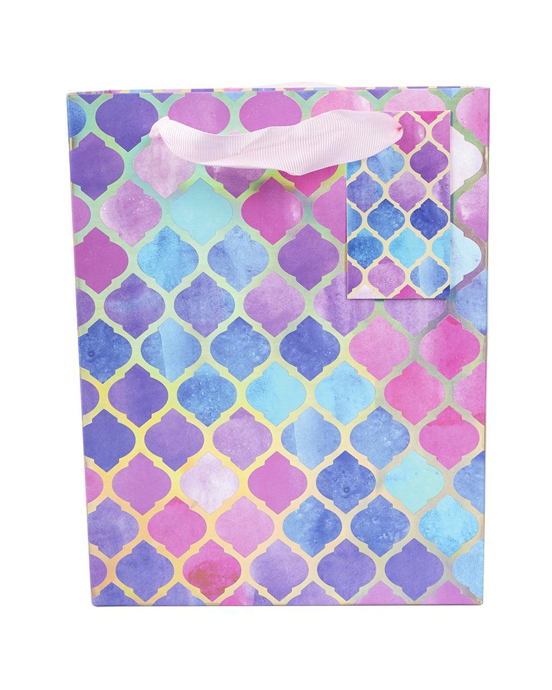 Gift Bag, Clover Print, Small, Paper Bag, Multicolor, Paper, Set of 3 - MARKET 99