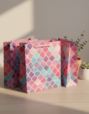Gift Bag, Clover Print, Small, Paper Bag, Multicolor, Paper, Set of 3