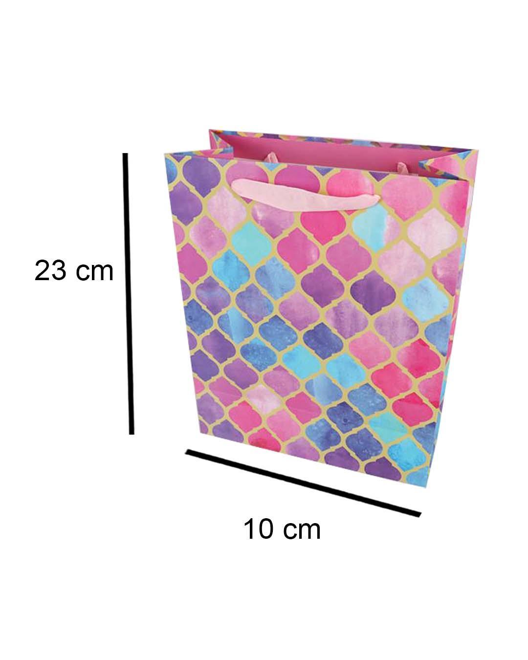 Gift Bag, Clover Print, Small, Paper Bag, Multicolor, Paper, Set of 3 - MARKET 99