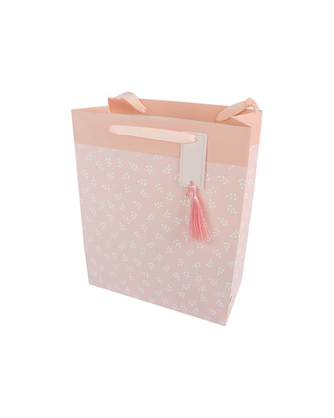 Gift Bag with Tassel, Large, Paper Bag, Peach, Paper, Set of 3 - MARKET 99