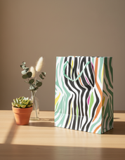 Gift Bag, Zebra Print, Paper Bag, Medium, Multicolor, Paper, Set of 3
