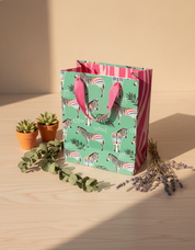 Gift Bag, Zebra Print, Paper Bag, Small, Multicolor, Paper, Set of 3